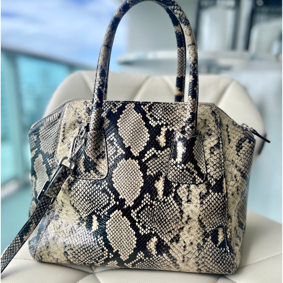 Valentino Handbag - Authentic Designer Purse - Python Bravia Tote Crossbody - Picture 9 of 16